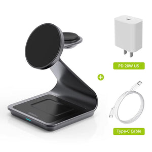 Bonola 3-in-1 Magnetic Wireless Charging Station for iPhone, Apple Watch & AirPods image 5