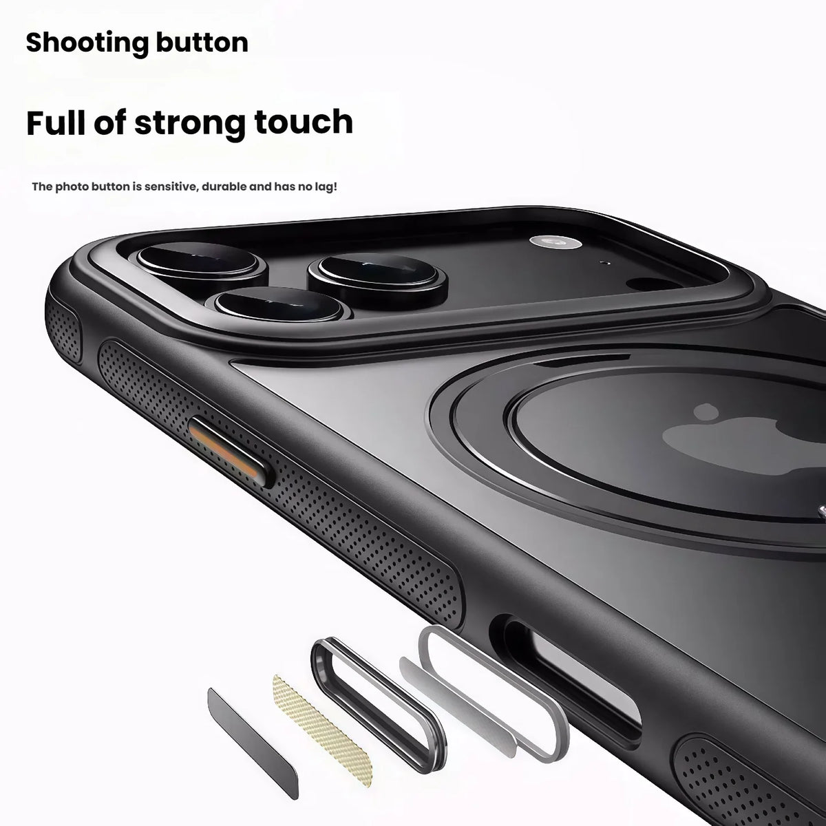 Magnetic 360° Rotating Stand Crystal Clear Case for iPhone 17