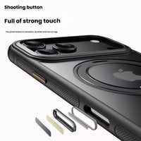 Magnetic 360° Rotating Stand Crystal Clear Case for iPhone 17