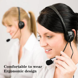 Mini Wired 3.5mm Headset Microphone – Noise Cancelling Single Ear Headband Mic image 2