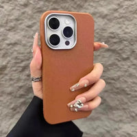Luxury Matte Leather Case for iPhone 17