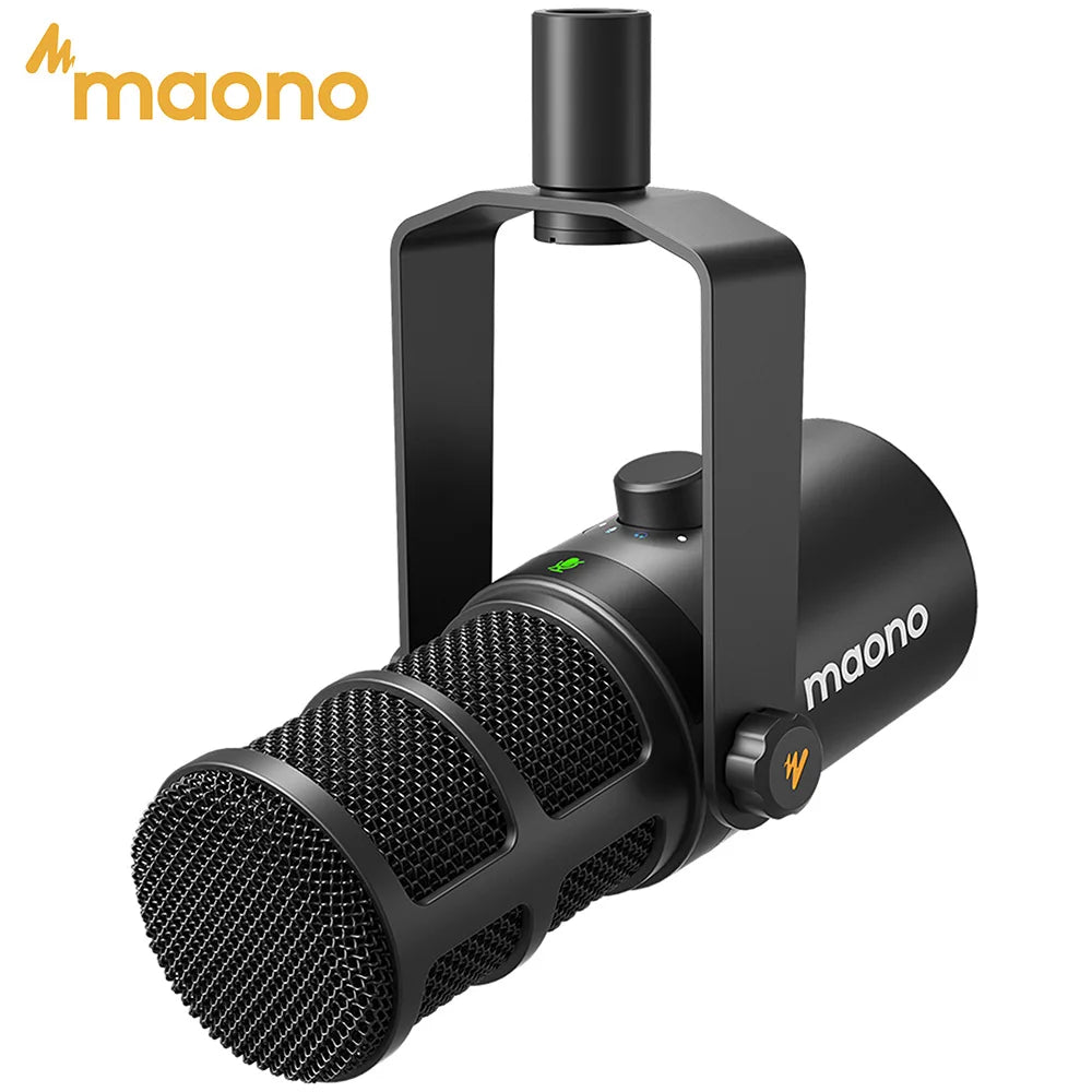 AONO PD400X USB/XLR Dynamic Microphone – RGB Podcast & Streaming Mic
