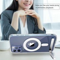 Clear Magnetic Kickstand Case for iPhone 15 Pro & iPhone 15 Pro Max
