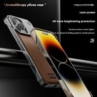 Business Aromatherapy Leather Case for iPhone 17
