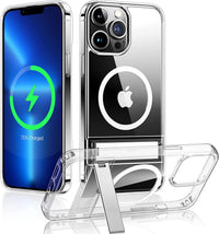 Clear Magnetic Kickstand Case for iPhone 15 Pro & iPhone 15 Pro Max