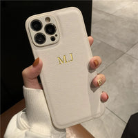 Personalized Custom Name Leather Case for iPhone 15 Pro & iPhone 15 Pro Max