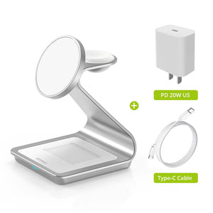Bonola 3-in-1 Magnetic Wireless Charging Station for iPhone, Apple Watch & AirPods image 6
