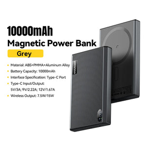 Essager 10000mAh Magnetic Wireless Power Bank 20W Fast Charging with LED Display image 4