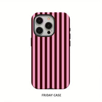 Luxury Striped Double-Layer Case for iPhone 16 Pro & 16 Pro Max