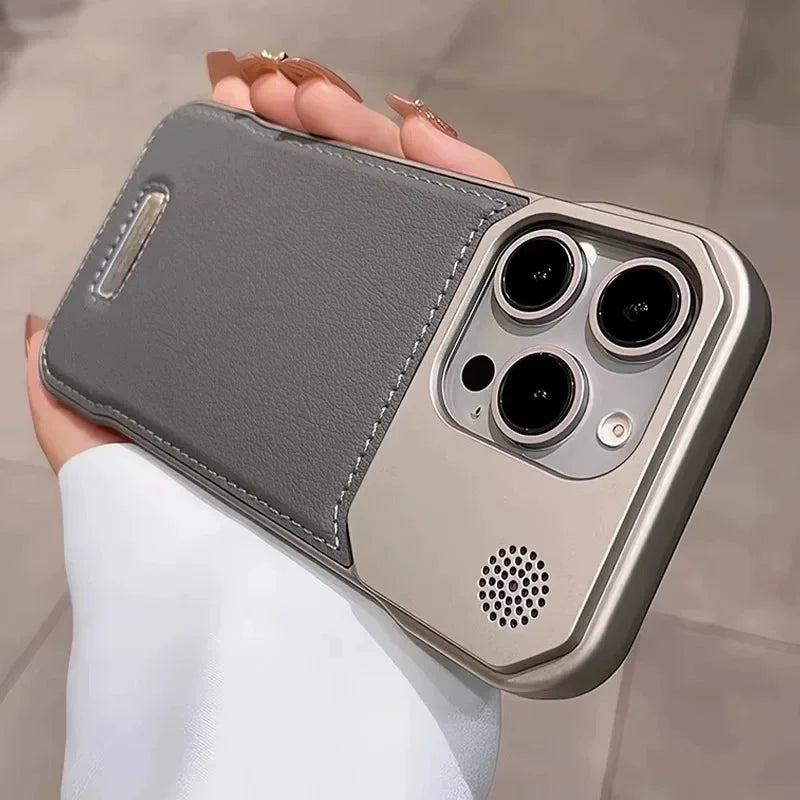 Business Aromatherapy Leather Case for iPhone 17