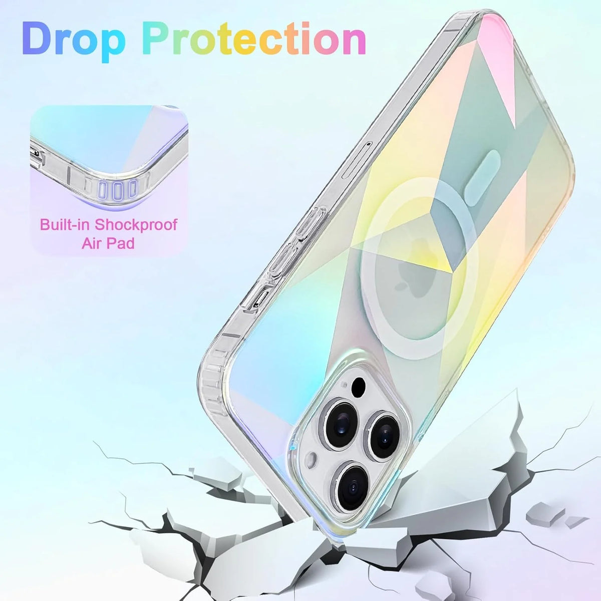 Sparkly Iridescent MagSafe Case for iPhone 16 Pro & iPhone 16 Pro Max
