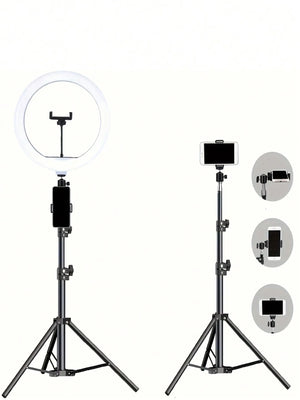 110cm Tripod Stand with 10-Inch Ring Light & Phone Holder image 3