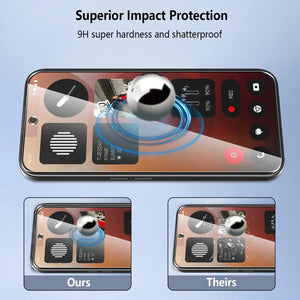 Nothing Phone 3a Tempered Glass Screen Protector HD Clear 9H Anti-Scratch Case Friendly image 2