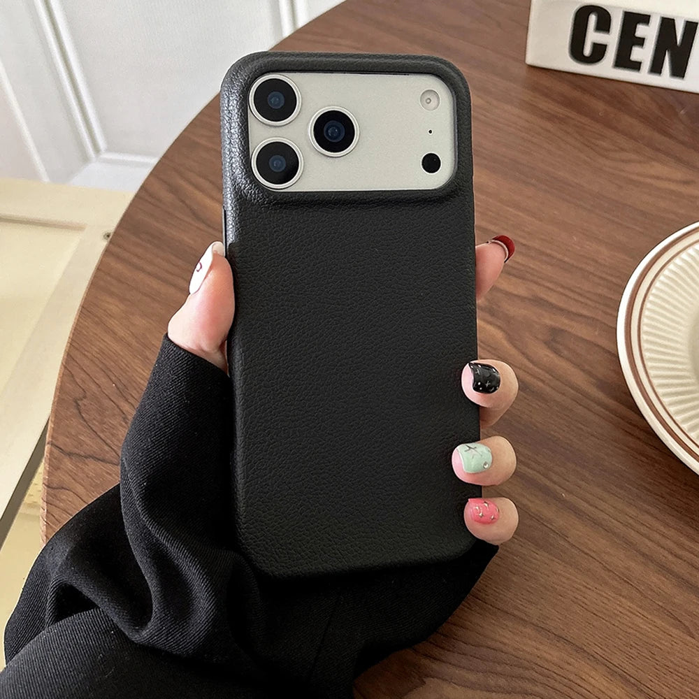 Luxury Leather Texture Shockproof Case for iPhone 17 & 17 Pro Max