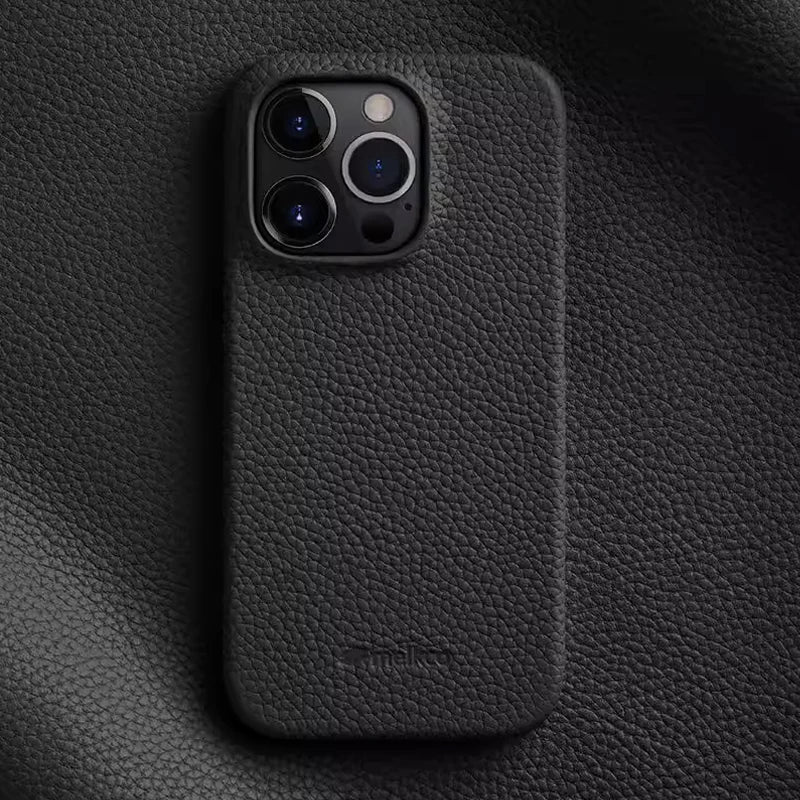 Melkco Luxury Genuine Leather Business Case for iPhone 15 Pro & iPhone 15 Pro Max