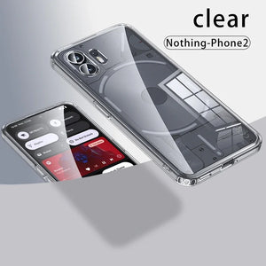 Nothing Phone 2 Translucent Shockproof Armor Case – Magnetic Wireless Charging TPU & Hard PC Cover image 2