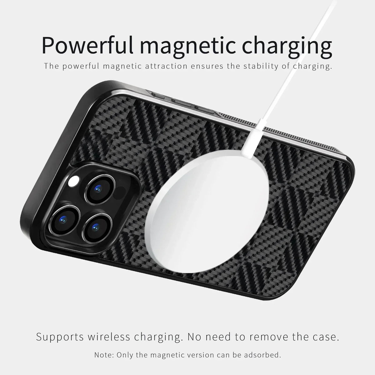 3K Carbon Fiber Magnetic Honeycomb Case for iPhone 16 Pro & iPhone 16 Pro Max