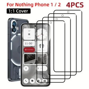 4-Pack Full Coverage Tempered Glass Screen Protector for Nothing Phone 1, 2, 2a & 3a Pro HD Scratch Resistant image 1