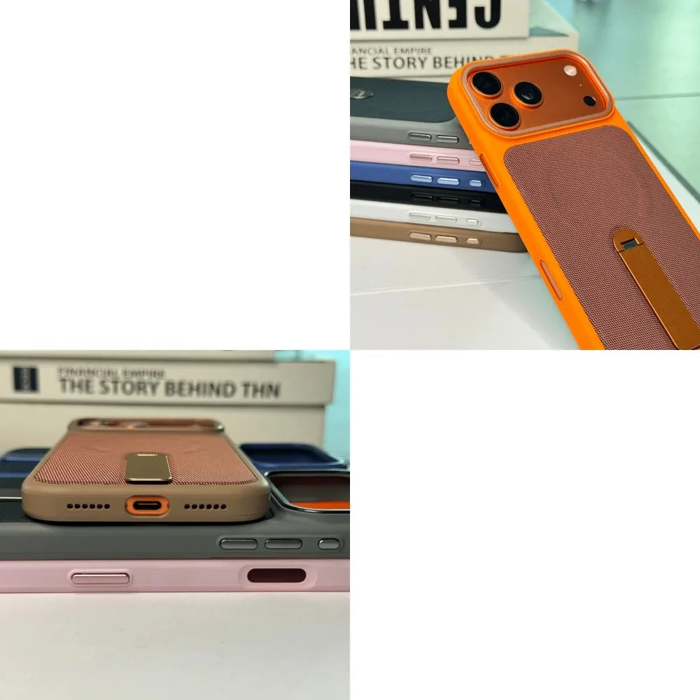 Tech Woven MagSafe Case with 360° Rotating Stand for iPhone 17 & 17 Pro Max
