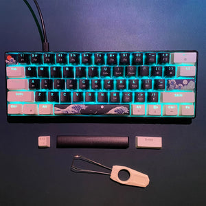 60% Mechanical Gaming Keyboard – Blue Switches, Sea Blue Backlit, Compact Wired Keyboard image 3