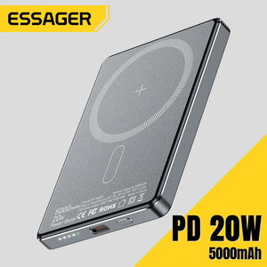 Essager 5000mAh Magnetic Wireless Power Bank 20W Fast Charging for iPhone image 1