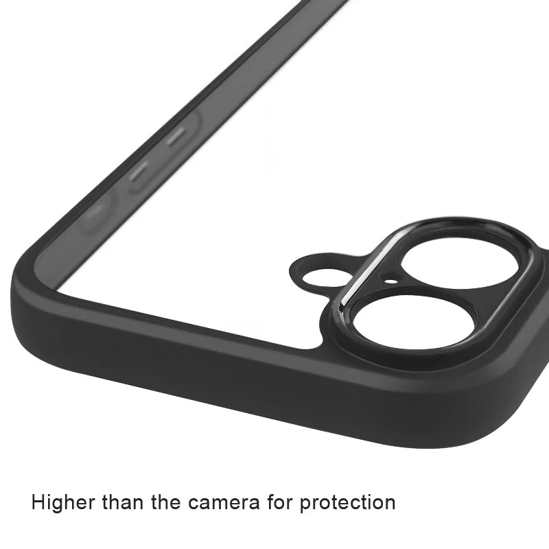 Transparent Shockproof TPU Case for iPhone 16 Plus