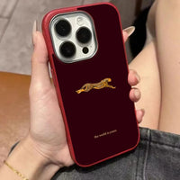 Fashion Leopard Litchi Texture Business Case for iPhone 16 Pro & iPhone 16 Pro Max