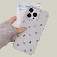 Cute Cartoon Cherry Silicone Case for iPhone 16 & iPhone 16 Pro Max