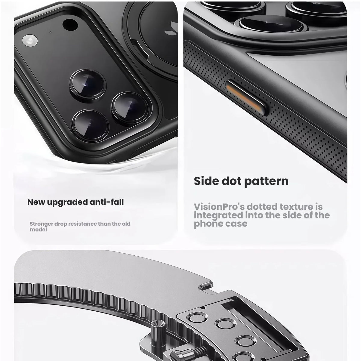 Magnetic 360° Rotating Stand Crystal Clear Case for iPhone 17