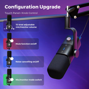 NearStream USB/XLR Dynamic Microphone with Boom Arm for Gaming, Podcast & Studio Recording image 2
