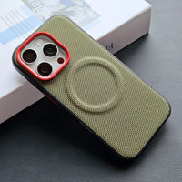 Luxury Magnetic Nylon Woven Leather Case for iPhone 15 Pro & iPhone 15 Pro Max