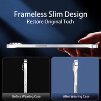 Frameless Slim Clear Hard Back Case for iPhone 16e