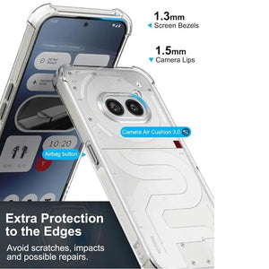 Nothing Phone 2a Plus & 3a Pro Clear TPU Case – Transparent Shockproof Four-Corner Protective Cover image 2